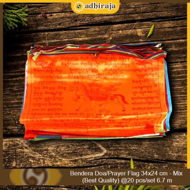 

Flagers - Bendera Doa/ Prayer Flag 34X24 Cm - Mix (Best Quality) @ 20 Pcs/Set (6.7 M)