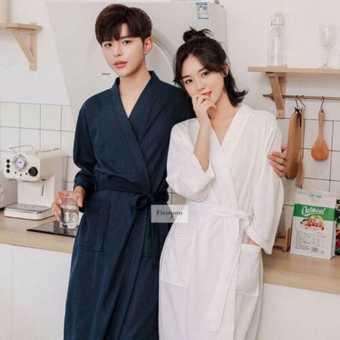 Kimono Handuk Baju Couple Pengantin Pasangan Jubah Mandi Bathrobe