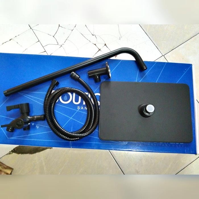 set wall shower tanpa bobok black,wall shower tanpa bobok black gold,