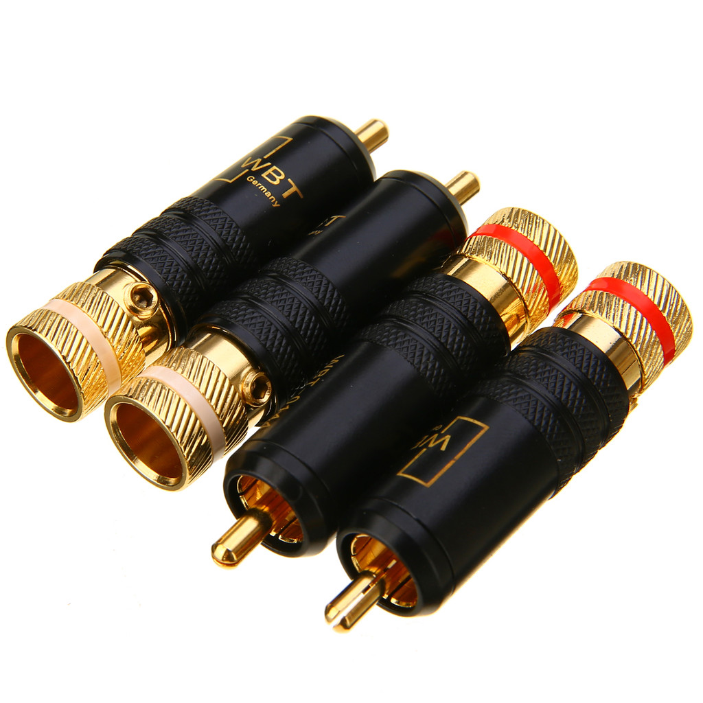 HIFI WBT-0144 Gold Plated Copper RCA Plug Durable RCA Connector