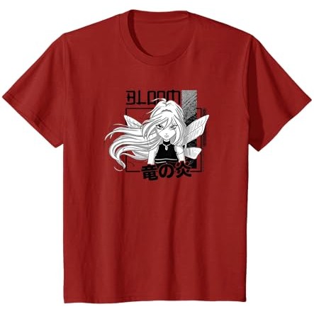 Kaos Potret Gaya Kanji Jepang Winx Club Bloom Dragon's Flame |PBxzBImP|