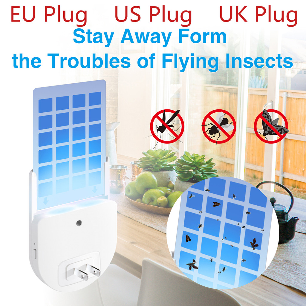NEW Insertable Adhesive Mosquito Killer Lamp UV Purple Light Lure Mosquito,Fly,Insect,Cockroach,Inse