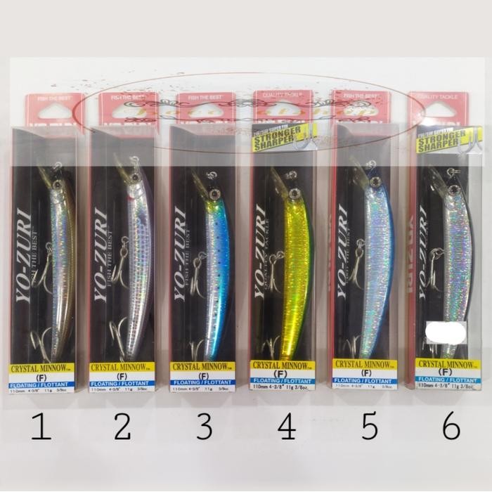 PREMIUM Umpan Casting Pancing YOZURI CRYSTAL MINNOW 11gr