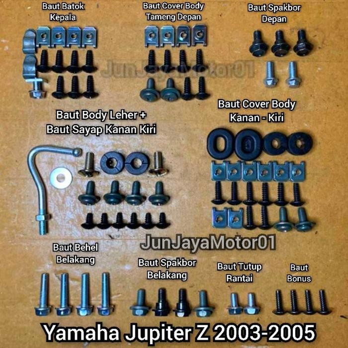PREMIUM Baut Lengkap Full Set Body Bodi Yamaha Jupiter Z Lama 2003-2005