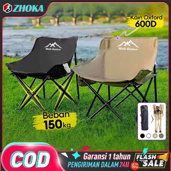 PREMIUM ZHOKA Kursi Lipat Outdoor /kursi malas/Kursi Pantai Lipat Portable/600D Kain Oxford Kursi