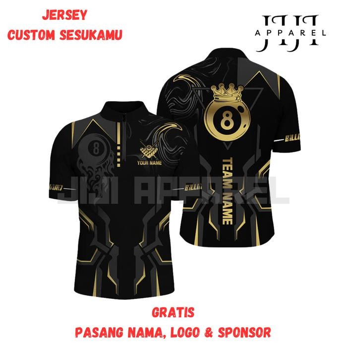 PREMIUM JERSEY BILLIARD TERBARU FULL PRINT JERSEY CUSTOM SESUKAMU BAJU OLAHRAGA BILLIARD SPORT PRIA