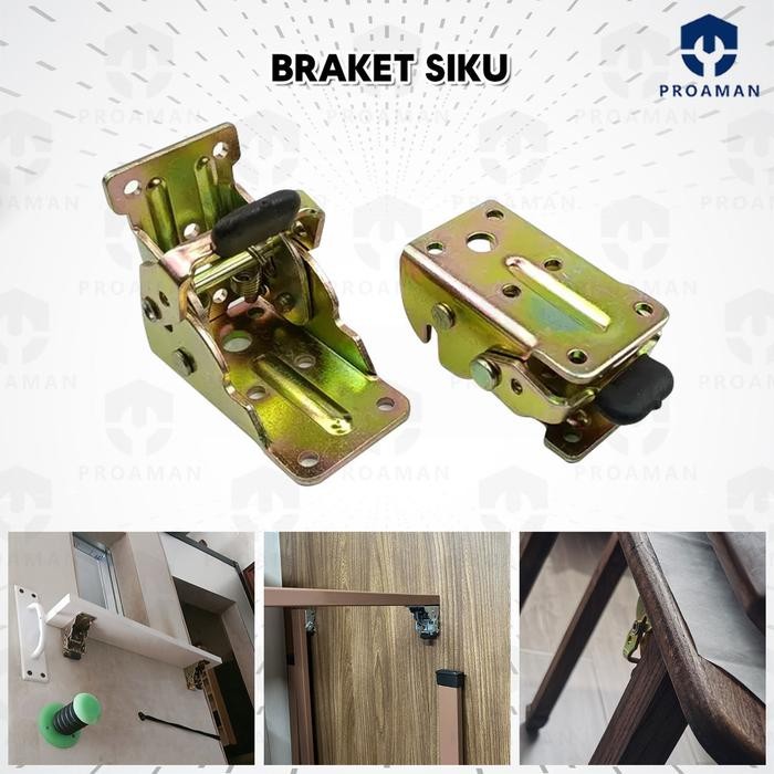 PREMIUM Braket Engsel Kaki Meja Siku Lipat / Engsel Siku Kaki Meja Lipat
