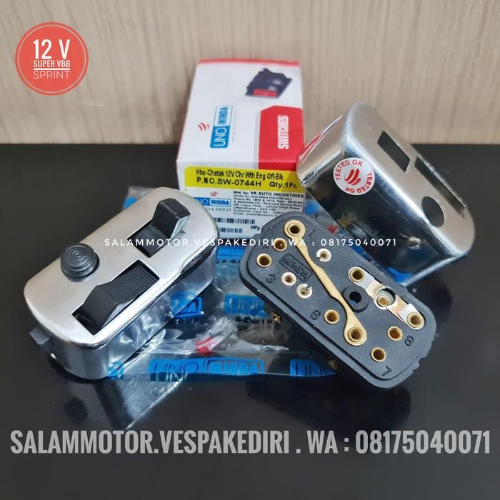 PREMIUM saklar lampu vespa 12v holder lampu 12v vespa super vbb sprint