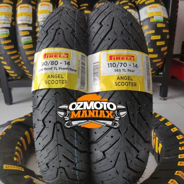 PREMIUM Paket Ban Pirelli Angel Scooter 90/80-14 & 110/70-14 Lexi/Beat/Vario