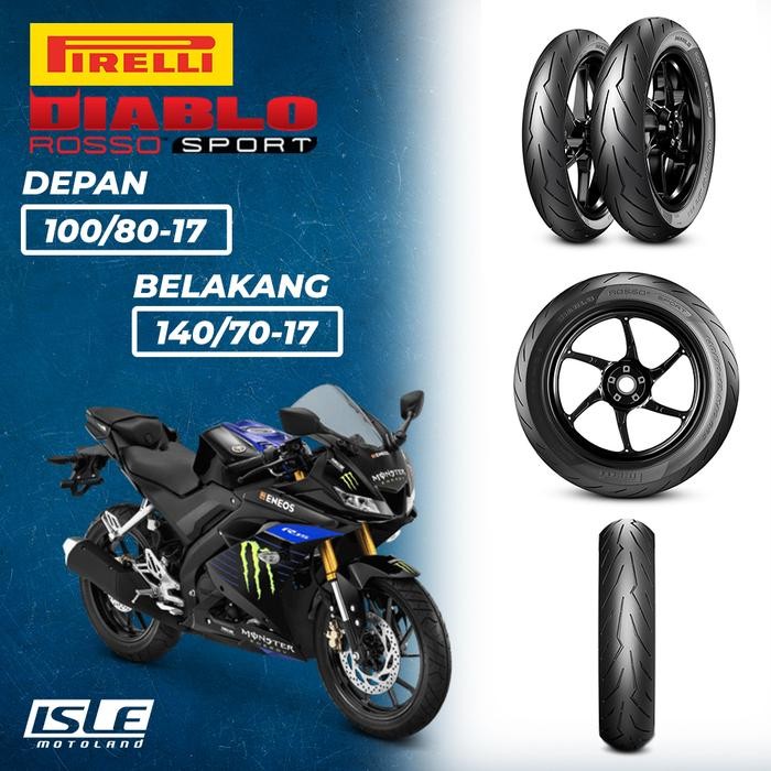 PREMIUM PIRELLI Ban R15 V3 VVA Diablo Rosso Sport Paket Depan Belakang