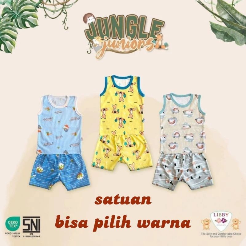 Promo Setelan Libby Baby Jungle Junior Kutung Series Terbaru Libby Baby / Setelan Libby Terbaru