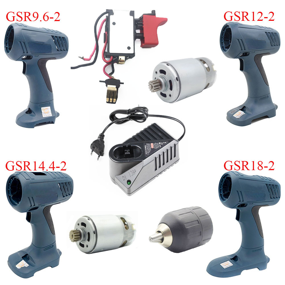 Untuk Bosch GSR9.6-2 GSR12-2 GSR14.4-2 GSR18-2 Kunci Bor Listrik Kromium l Bagian Rumah Kotak Cangka
