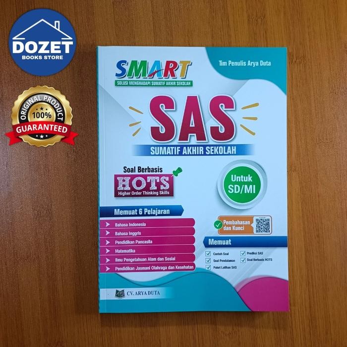 

Buku Soal Ujian SMART S.A.S Sumatif Akhir Sekolah Untuk SD/MI Terbaru Dilengkapi Kunci Dan