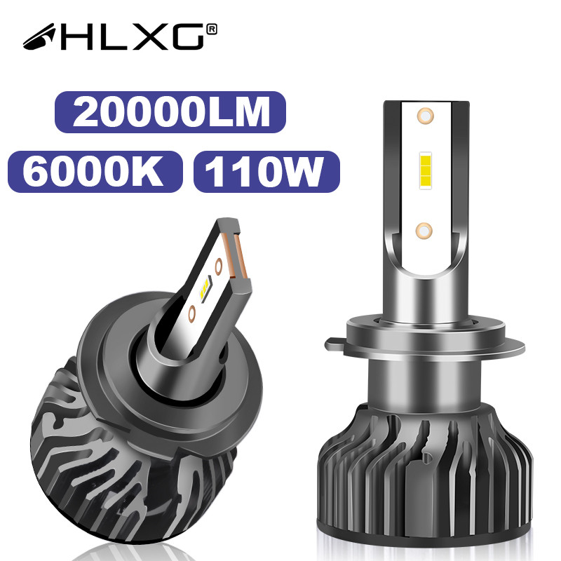 HLXG H8 H9 H11 H4 Led H1 H7 HB3 HB4 Led 9005 9006 LED Luces Lampu Bohlam Lampu Depan 12V 20000LM 600