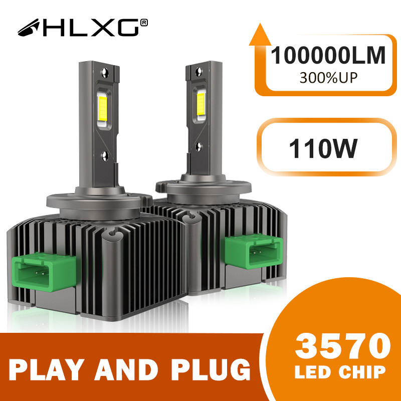 D1S LED D3S Canbus D4S D2S D8S D2H 100000LM 110W Lampu Depan Mobil HID Turbo Bi-LED Bohlam Mini 6000