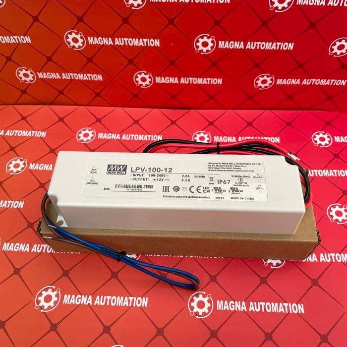 Power Supply Meanwell Lpv-100-12 12V 8.3A Mean Well Led Driver