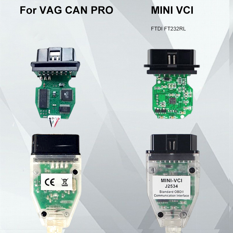 Kabel USB OBD 2 Chip K + DCAN FTDI FT232 untuk VAG CAN PRO OBD2 Alat Diagnostik Otomatis MINI VCI