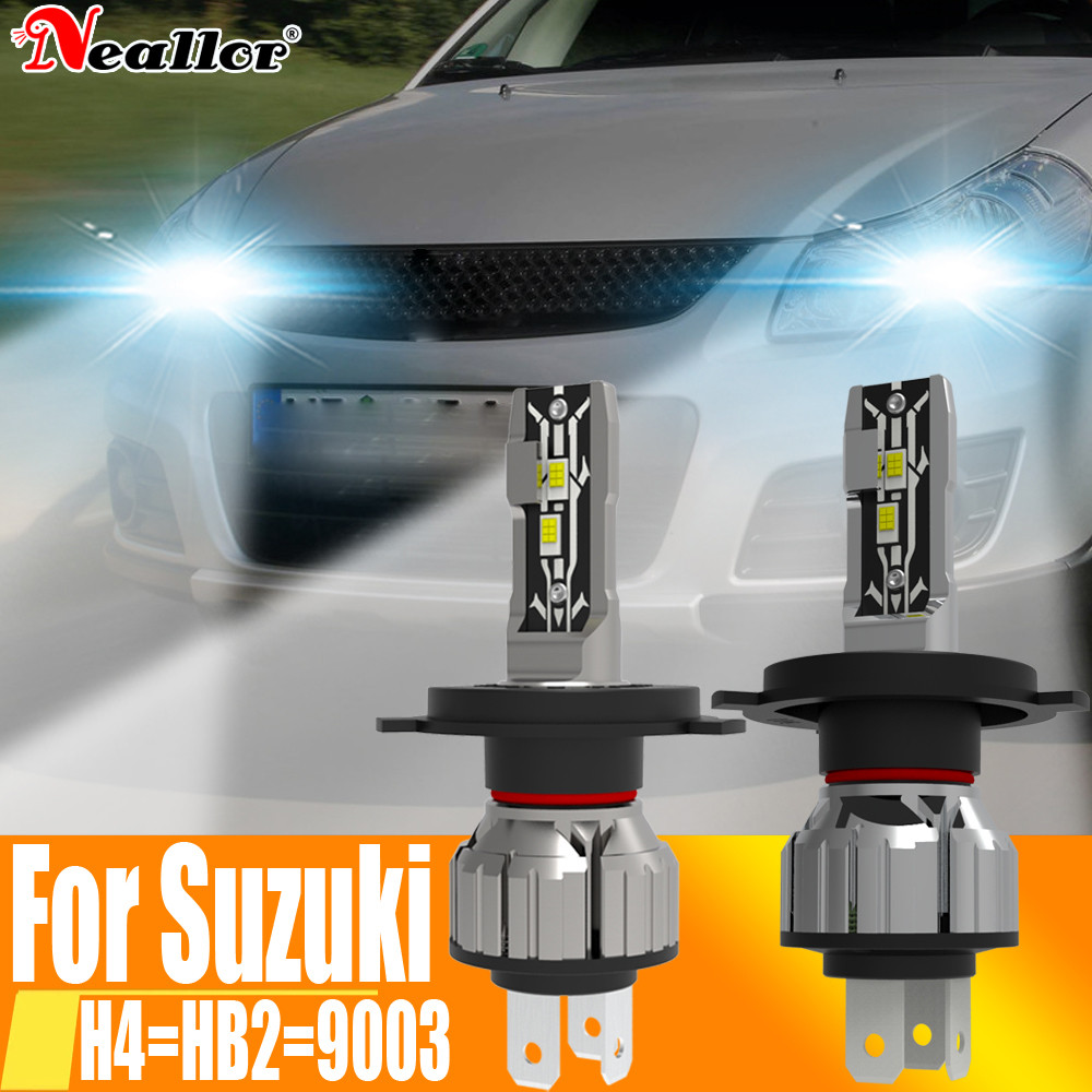 2 Buah Lampu Depan Led H4 Canbus HB2 9003 Bohlam Mobil Lampu Dioda Cahaya Putih Daya Tinggi 12V 55W 