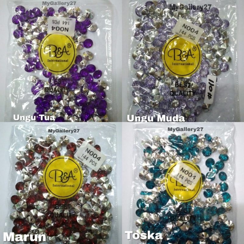 MCL5 (PER GROSS) Kancing Kristal Hias Kerucut Untuk Kebaya,Craft,Kerajinan,Permata Baju Gratis