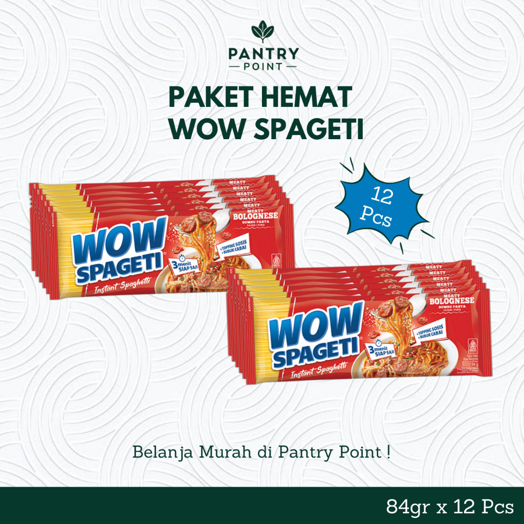

SANS (12 Pcs) Paket Hemat - WOW SPAGETI Carbonara Bolognese Aglio Olio Pasta Instant Spaghetti