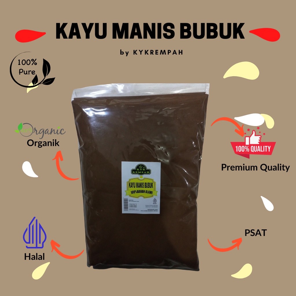 

SANS Kayu Manis Bubuk Murni [ 500 gram] Bubuk Kayu Manis