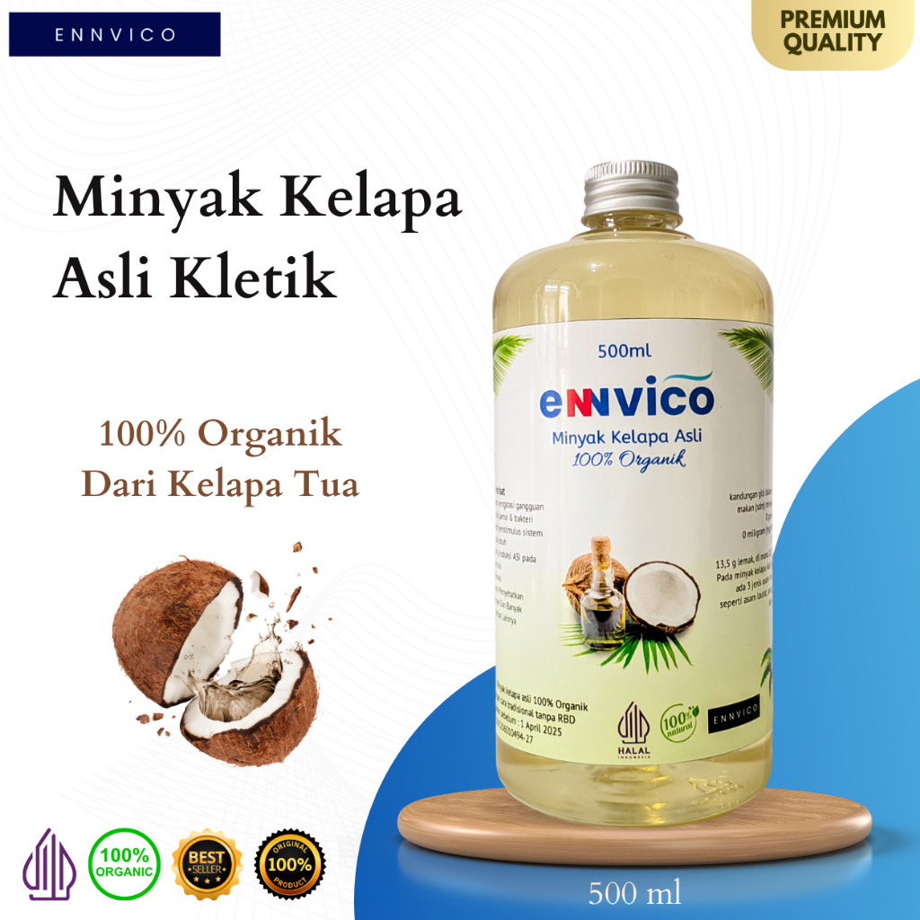 

SANS Ennvico Minyak Kelapa Asli Kletik / Minyak Kelapa Murni 500ml / Coconut Oil / Asli Minyak