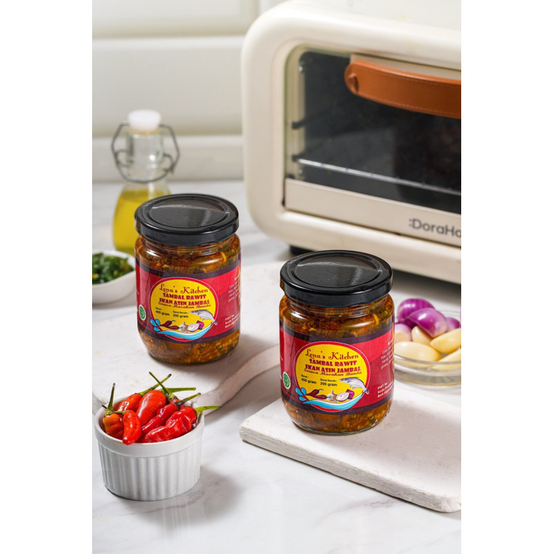 

SANS Sambal Rawit Ikan Asin Jambal Berat 400gram Berat Isi 200gram