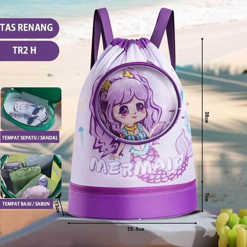 Gboiishop - TR2 TAS RENANG ANAK/TAS RENANG ANTI BASAH/TAS RENANG MERMAID/TAS RENANG KURUMI / TAS