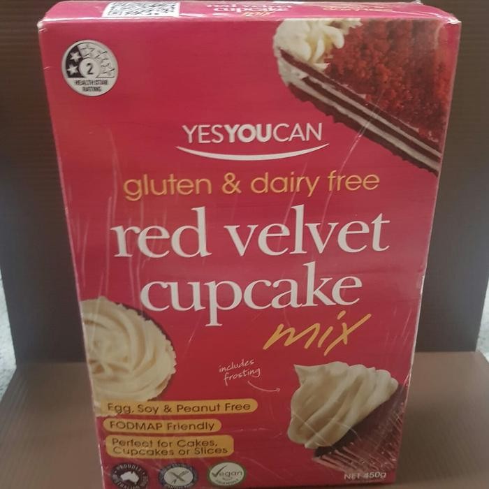 

SALE !!! YES YOU CAN GLUTEN & DAIRY FREE RED VELVET CUPCAKE MIX 450G READYY