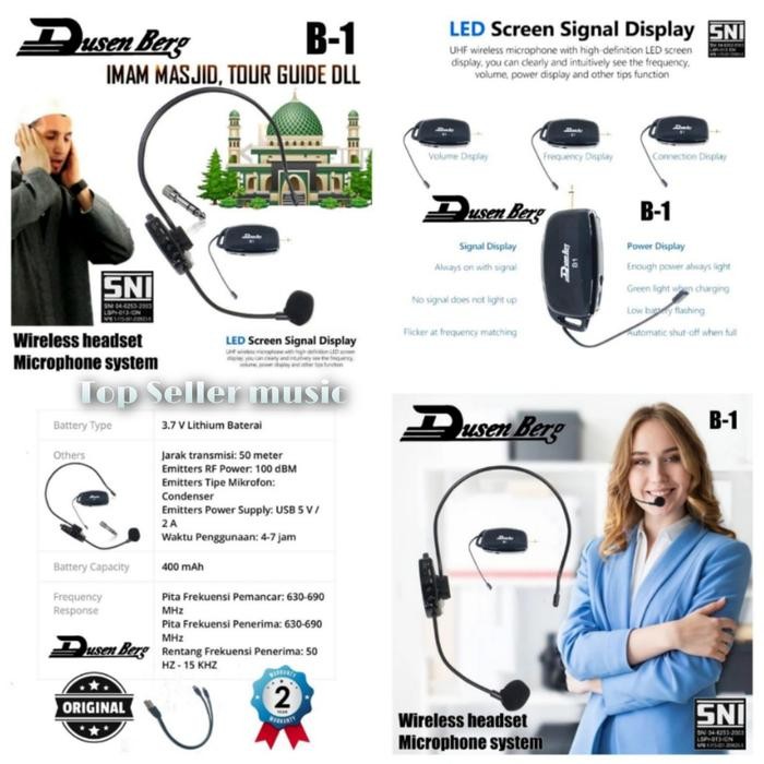 Mic Headset Bando Dusenberg b1 Mic Wireless Bando original Garansi
