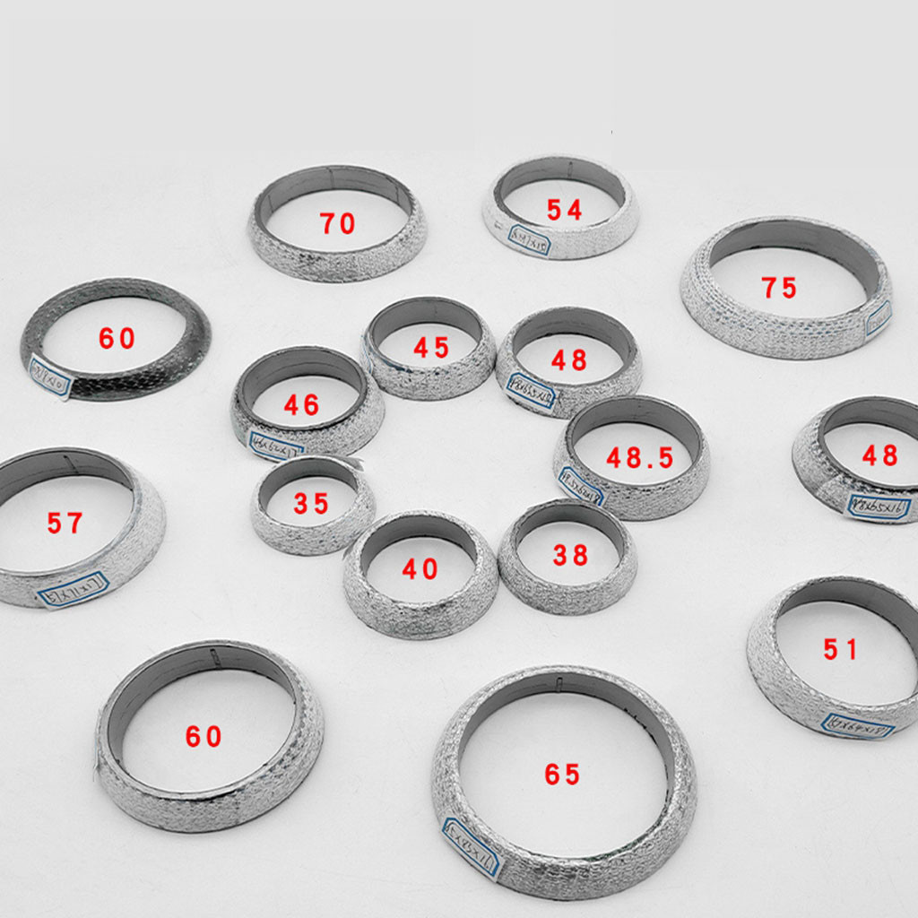 1 Buah Cincin Segel Gasket Grafit Pipa Knalpot Mobil 35Mm-75Mm Dia Pipa Ekor Knalpot Flange Cincin S