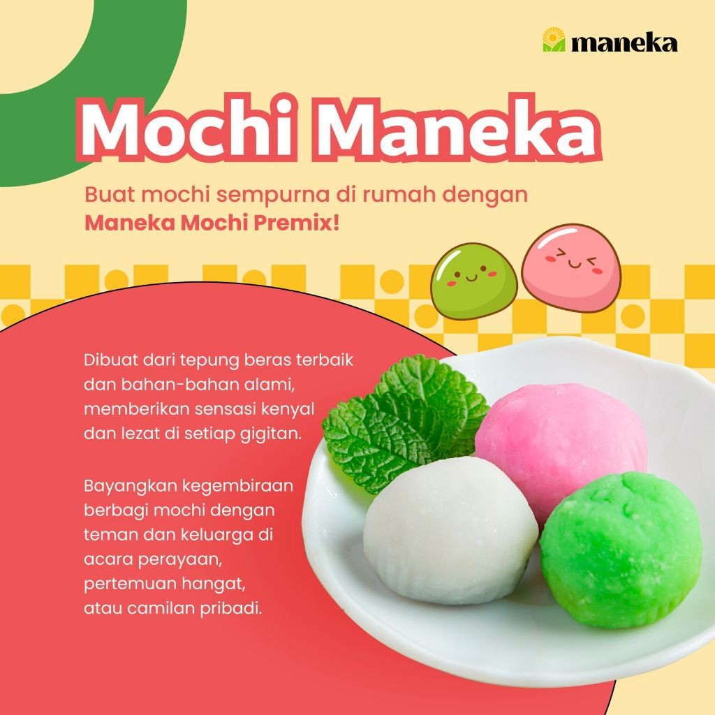 

Maneka Tepung Instan Mochi - Mochi Premix Powder 320 Gr