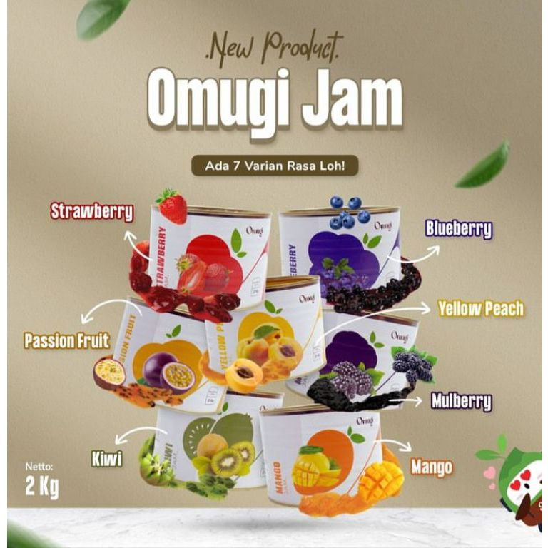 

RATU OMUGI Fruit Jam Selai Buah asli mango strawberry yellow peach 2 kg stroberi mangga persik