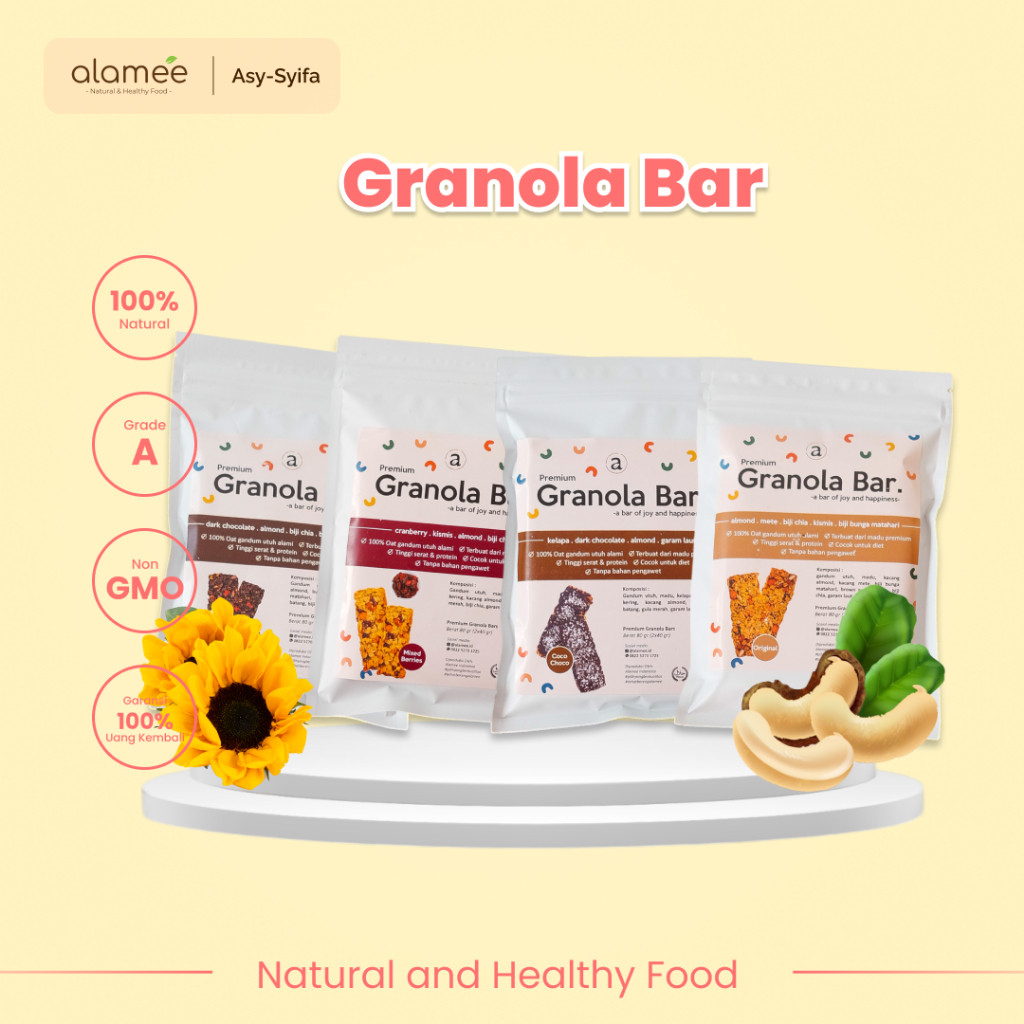

RATU Granola Bar Bites Snack Sehat Makanan Anak Bayi Dan Balita Oatmeal Kue Kering Cookie Cookies