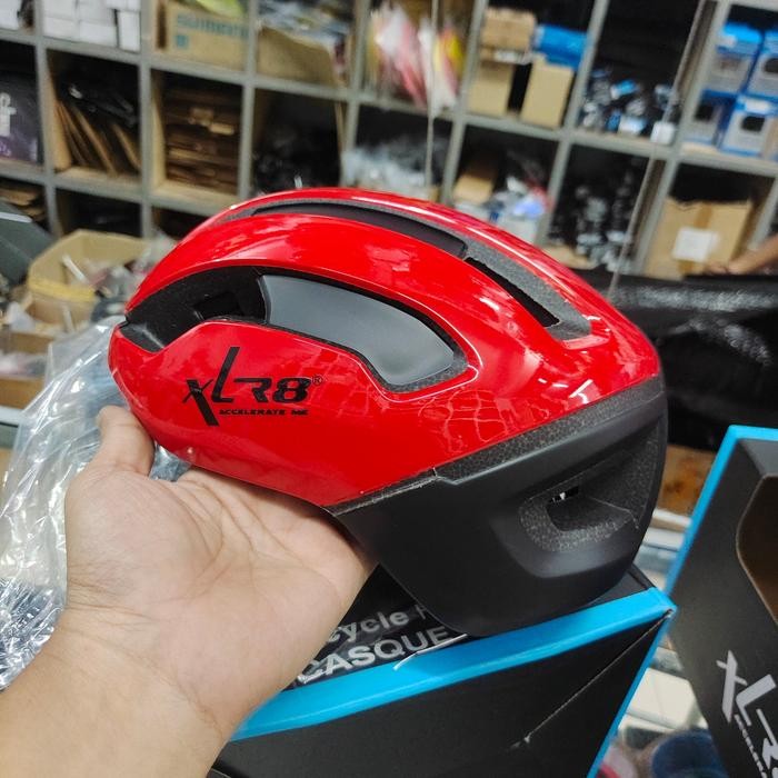 HELM ROADBIKE XLR8 TYPE #2 RED BLACK