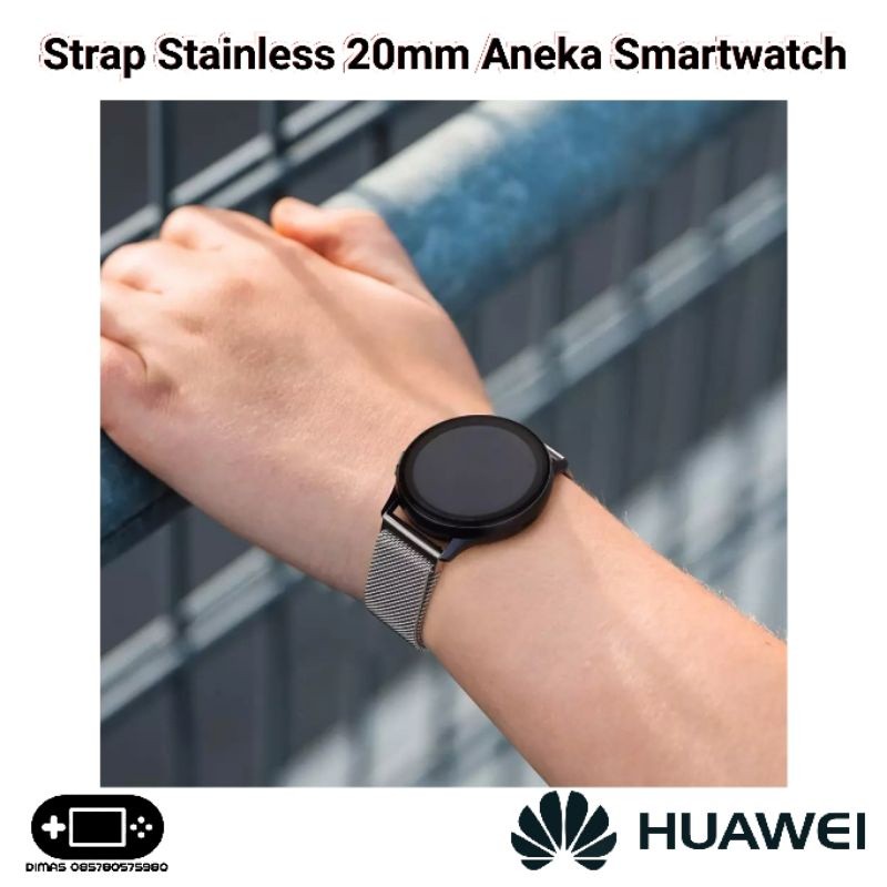 RB2233 Strap Stainless 20mm Huawei GT1 GT2 GT3 GT 1 2 3 42mm Honor Watch ES Fit 2 Classic Edition