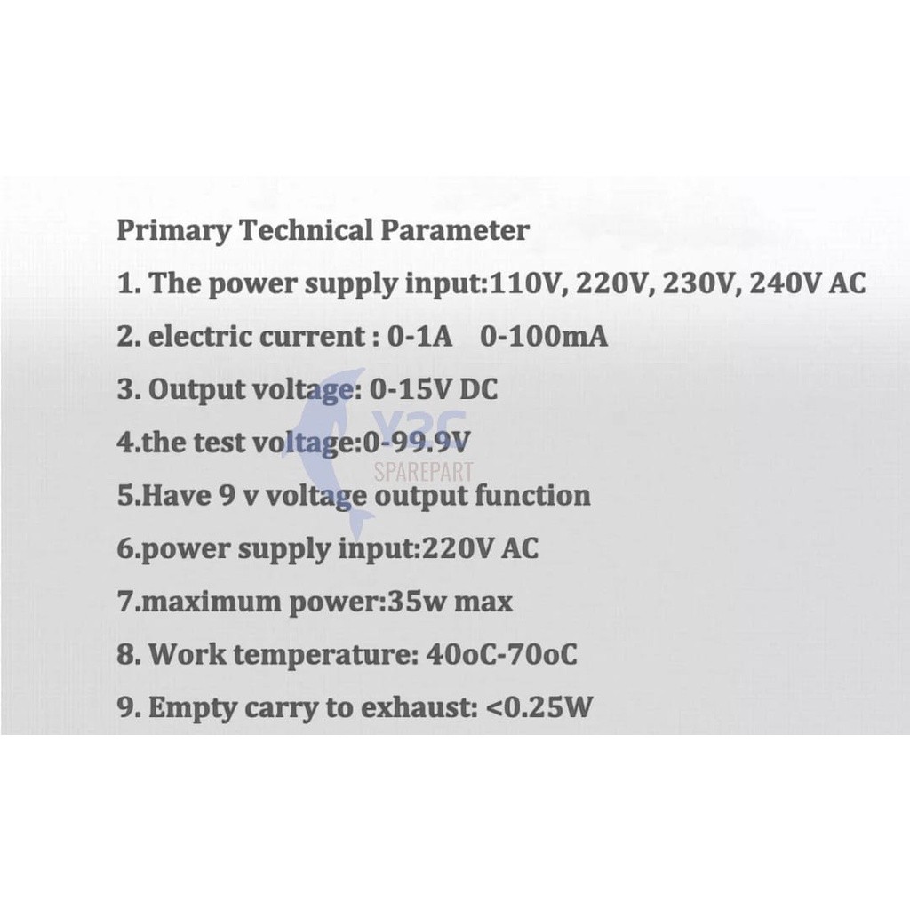 RB2233 POWER SUPPLY SUNSHINE DAN YIHUA P-1501T DIGITAL + RF / ALAT SERVIS SERVICE HP