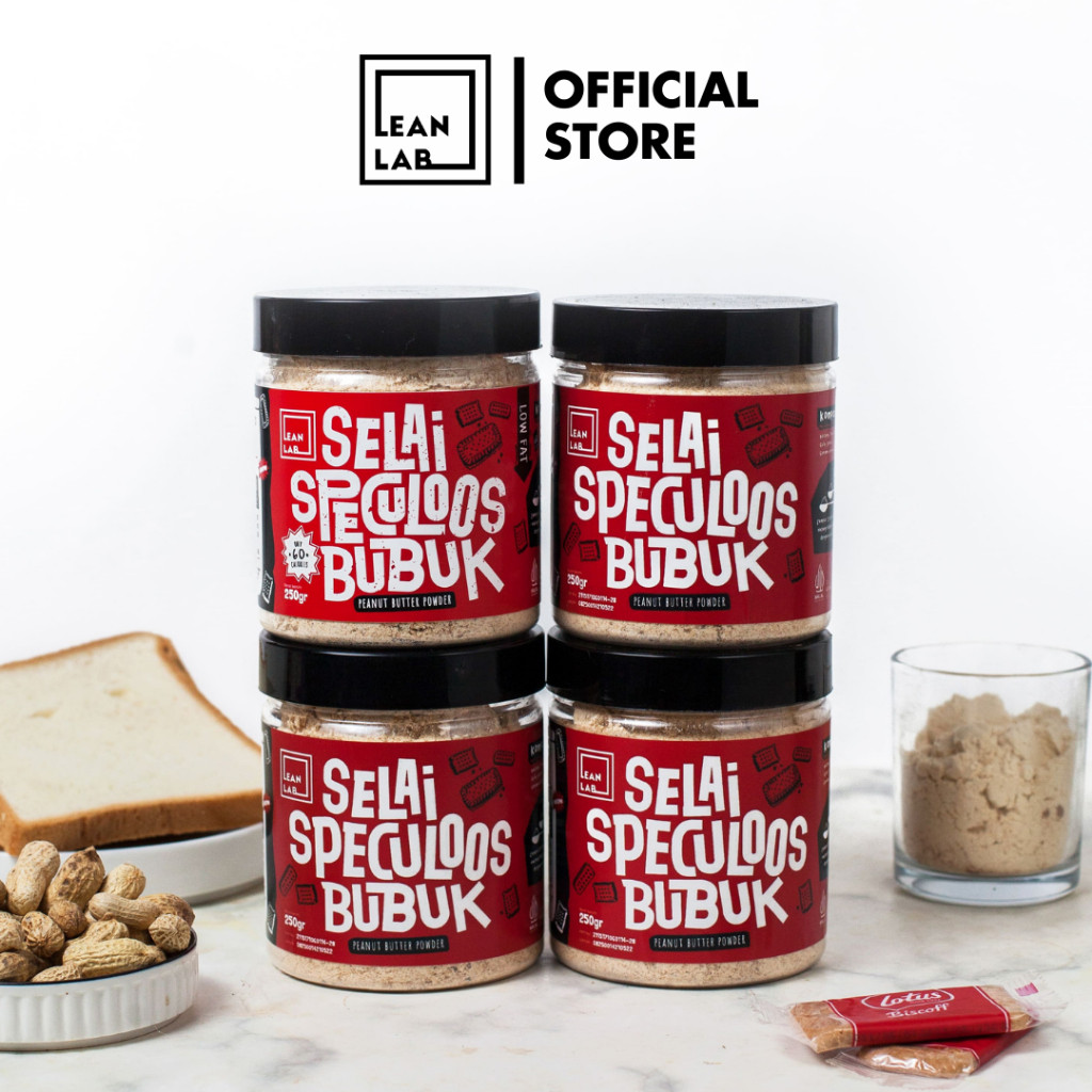 

Lean Lab Selai Four Pack (250gr x4) / Selai Kacang Bubuk (Low Cale, Low Fat)