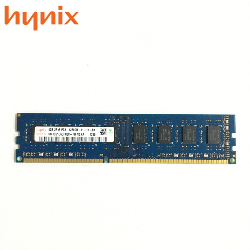SK Hynix Chipse 4GB 1RX8 2RX8 PC3 PC3L 12800U DDR3 1600MHZ PC Computer Desktop RAM Desktop Memory 4G