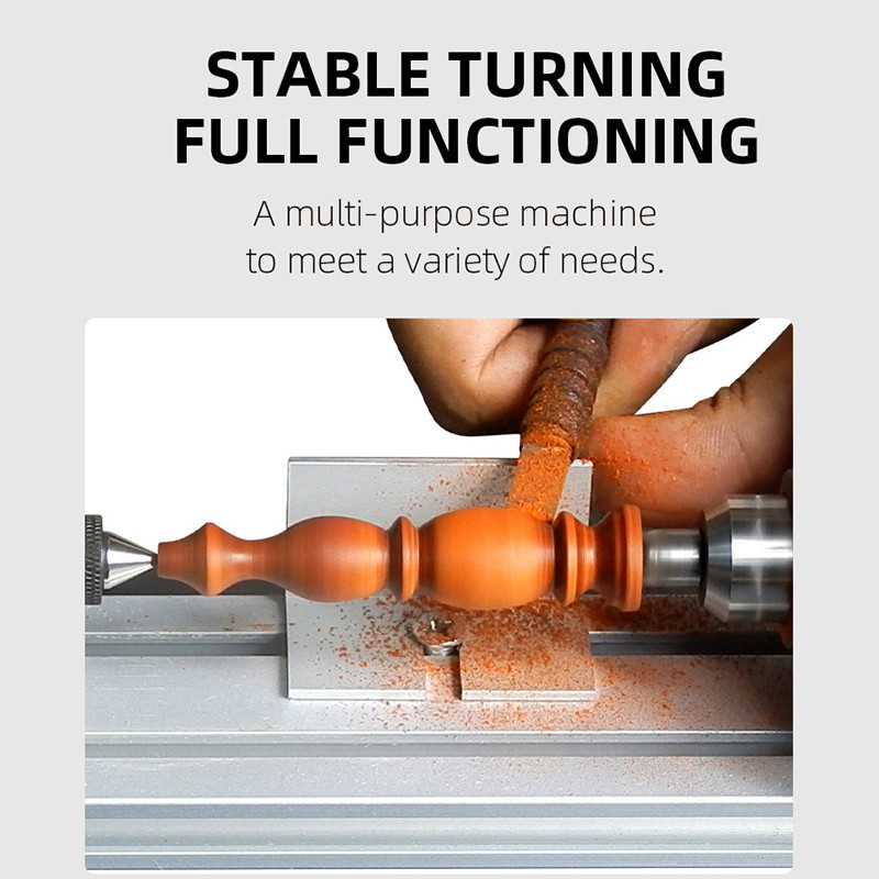 Mini CNC Lathe Beads Machine Miniature Mini Wood Lathe Adjustable 12V/24V Rotary Tool Buddha Pearl L