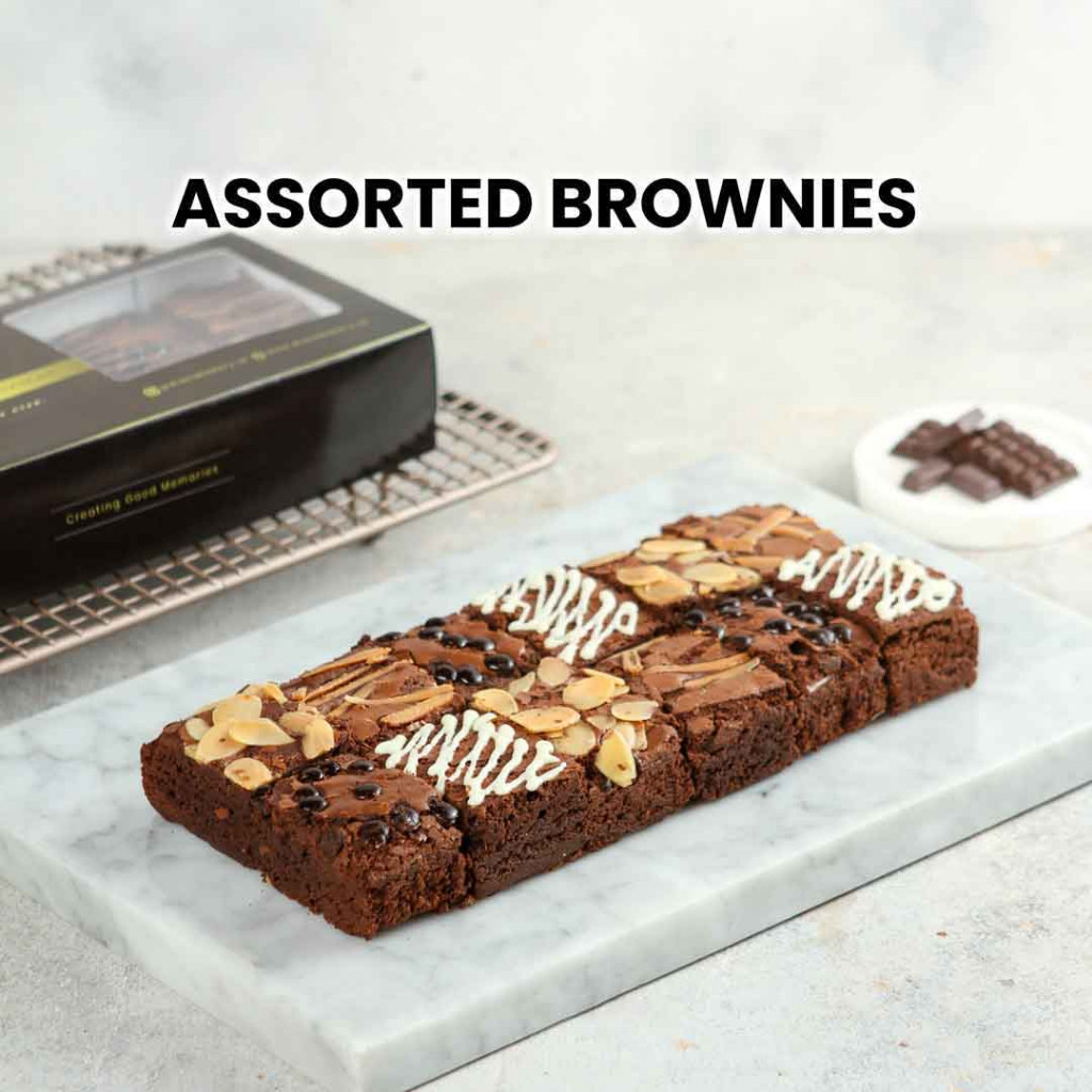 

Assorted Brownies - Brownies Cokelat Skat - Brownies Panggang Kering - Brownies Bites Sekat Momolin