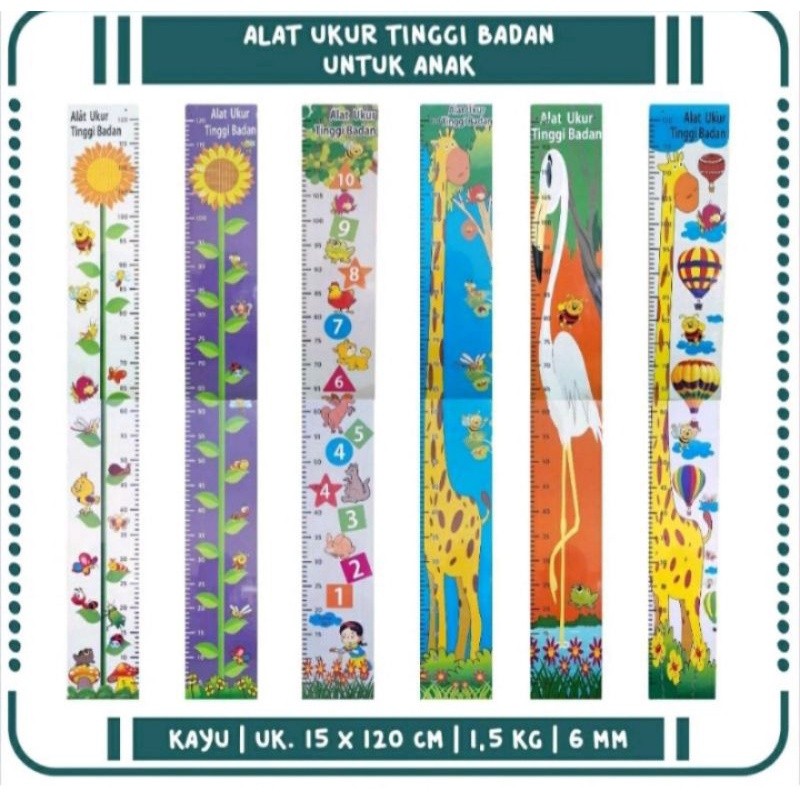 Alat Pengukur Tinggi Badan Anak Anak KAYU