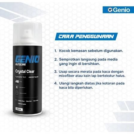 Genio Crystal Clear 250ML - cairan penghilang jamur (free microfiber)