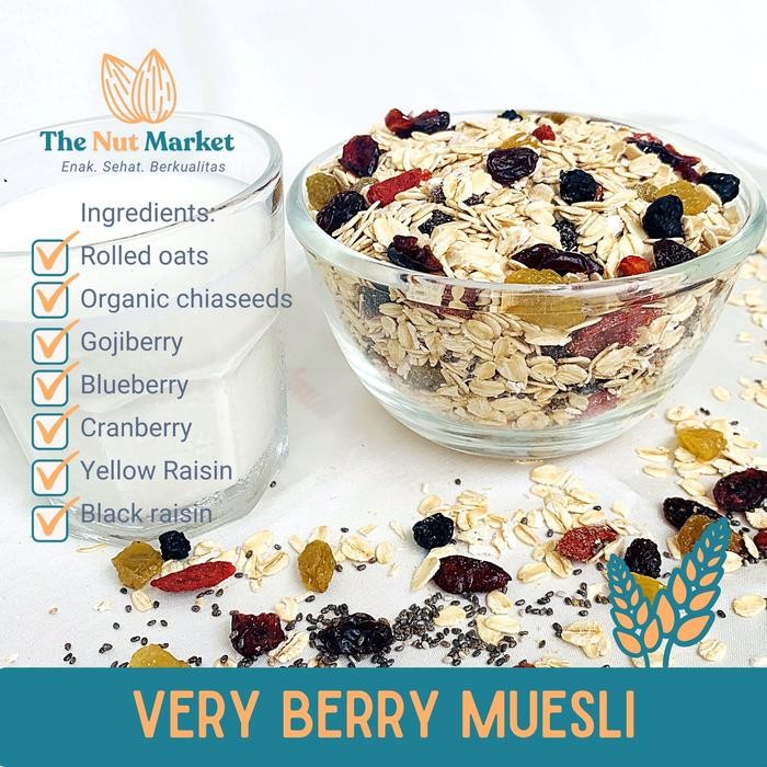 

JTTOP" VERY BERRY MUESLI, 500 G, LEBIH BANYAK BUAH
