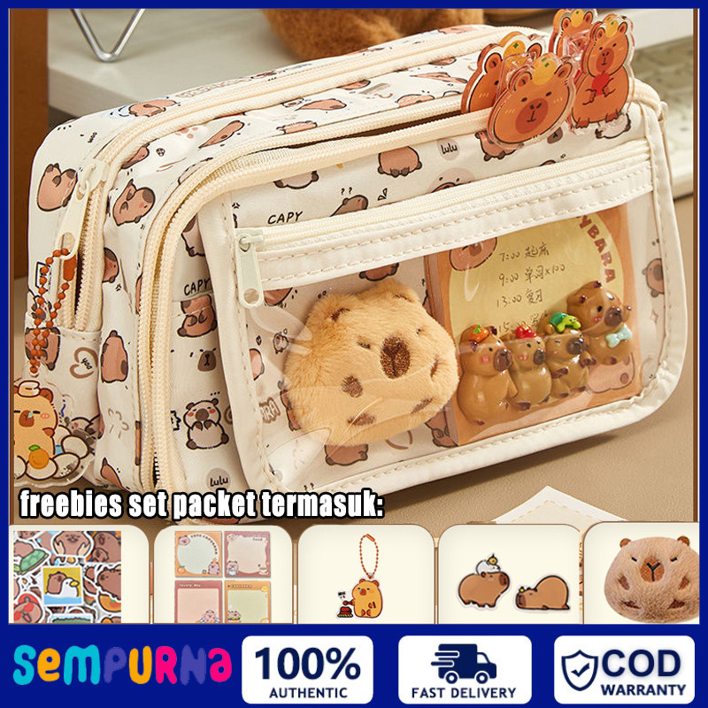 

Tempat alat tulis kotak pensil aesthetic Tas PenaTempat Pencil Tas Pensil kapasitas besar