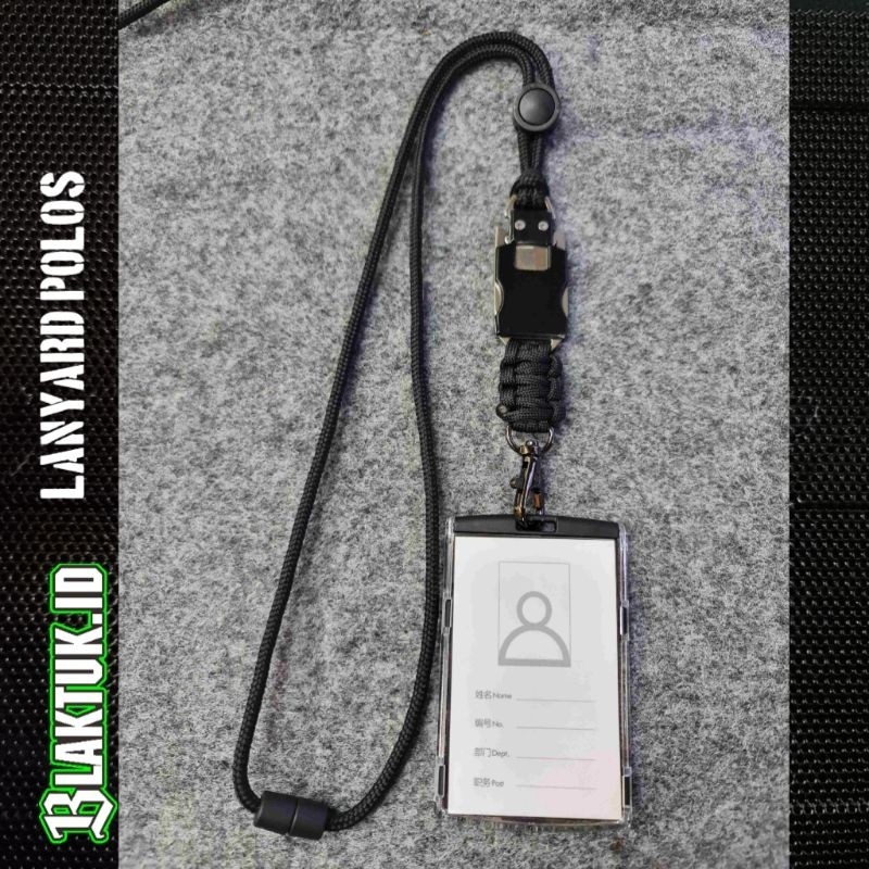 

tali gantungan id card polos plus cover mika