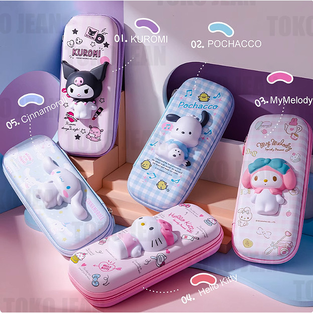 

Kuromi Tempat Alat Tulis Tempat Pensil untuk Murid Perempuan Kantung Alat Tulis Tempat Pensil