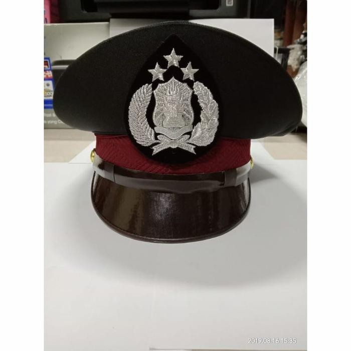 Topi Pet Polisi Bintara/Pet Bintara Polri/Topi Pet Polri #Gratisongkir #Sale #Discount