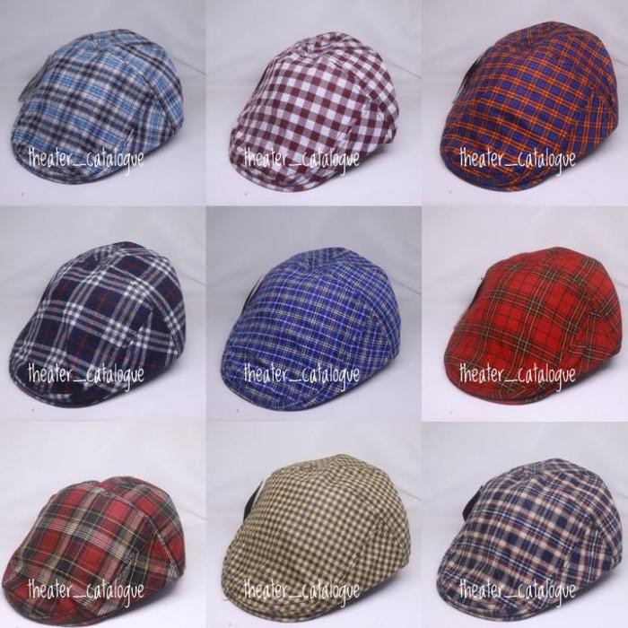 Topi Pet Patino Motif Kotak Kotak Topi Copet Distro Quality Topi #Gratisongkir #Sale #Discount
