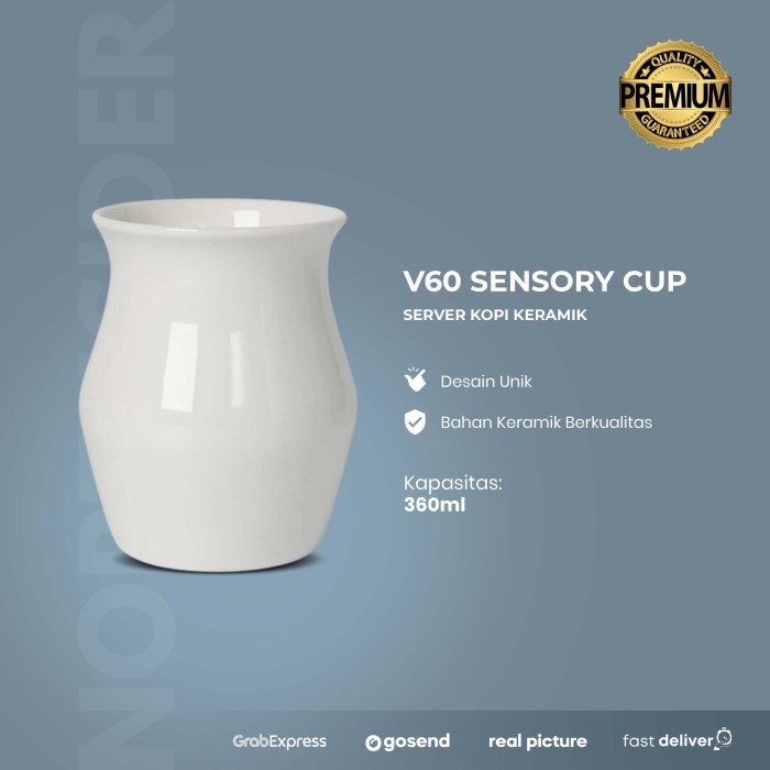 V60 sensory cup model gami coffee server kopi 360ml OR360 - Putih